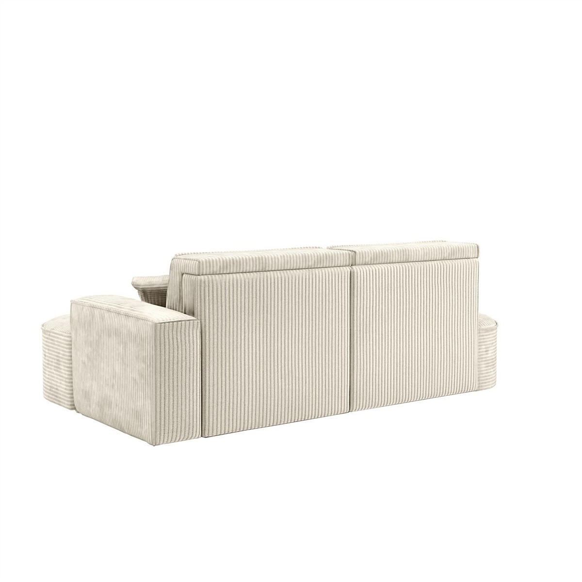 ECKSOFA Venedig Mit Schlaffunktion - Weiß, Holzwerkstoff/Textil (278/179cm) - Fun Möbel