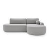 ECKSOFA Aurio O Bouclé-Stoff Grau Rechts - Grau, Holz/Textil (271/177cm) - Graingold