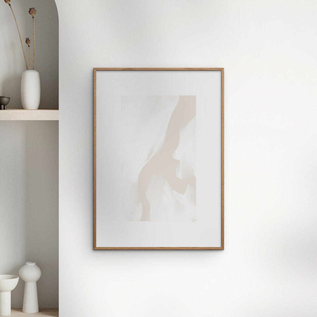 POSTER mit Rahmen N. Atelier - Tons Faibles - Eichefarben/Naturfarben, Holz/Papier (70/100cm) - Poster&Frame