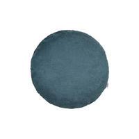 KISSENHÜLLE Rund FarbTon Chenille-Haptik nordlicht-blau 50 cm Ø - Blau, Textil (50/50cm) - beties Heimtextil