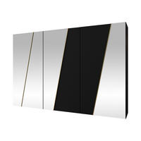 DREHTÜRENSCHRANK Zen 4L 300 cm - Goldfarben/Schwarz, Holzwerkstoff/Kunststoff (300/202/50cm) - MIRJAN24