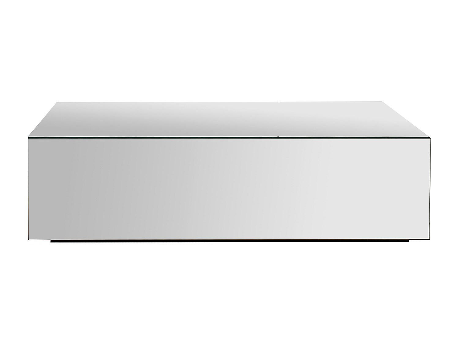 COUCHTISCH aus MDF und Spiegel – MIRZEA - Silberfarben, Glas (47/120/34cm) - Vente-Unique