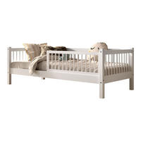 KOJENBETT 90x200 Keeley Buche Weiß Holz Rausfallschutz Komfort Stabil - Weiß, Holz (90/200cm) - 58aufmkessel