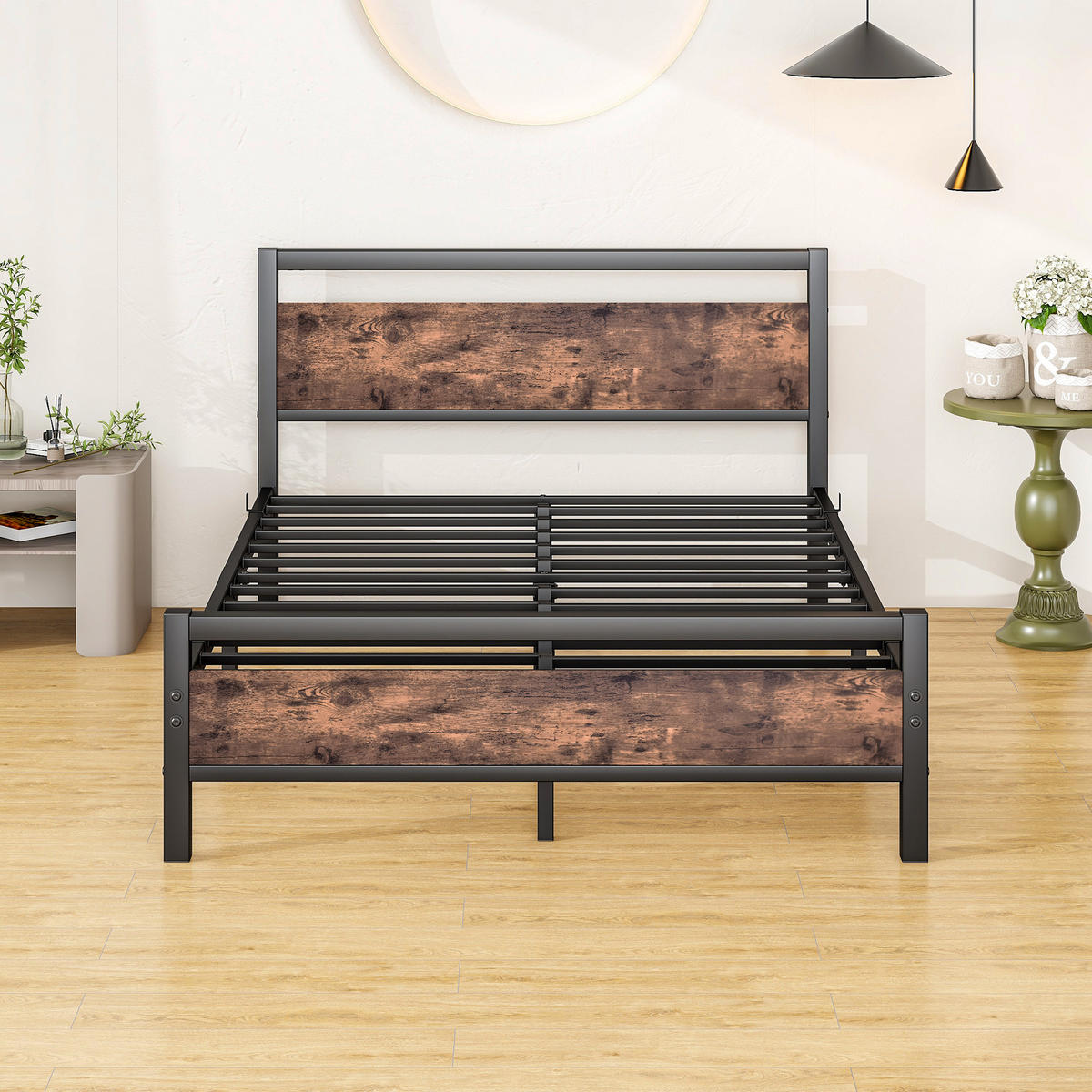 METALLBETT 140/190 cm DE-33024 mit Lattenrost und Stauraum Braun - Braun, Metall (140/190cm) - ComfortXL