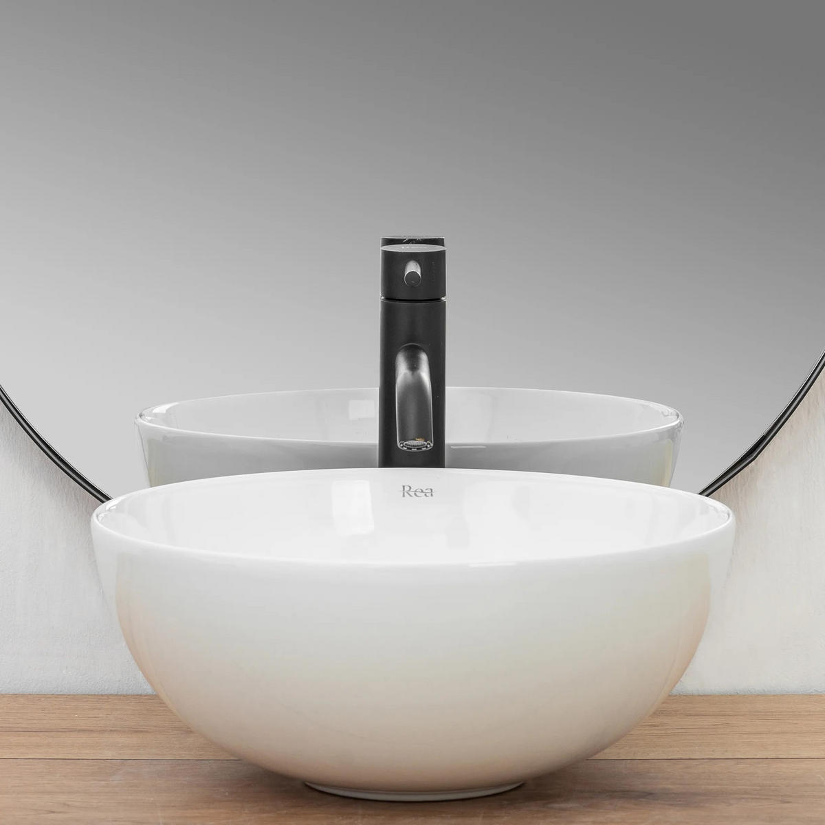 AUFSATZWASCHBECKEN Rea Stella White - Weiß, Keramik (36/15/36cm) - REA
