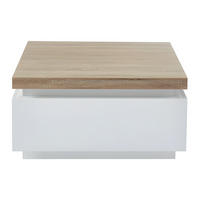COUCHTISCH - 90 cm x 90 cm - Holz, Platte - Naturfarben Hell, Weiß - HALO - Naturfarben/Weiß, Holz (90/90/45cm) - Vente-Unique