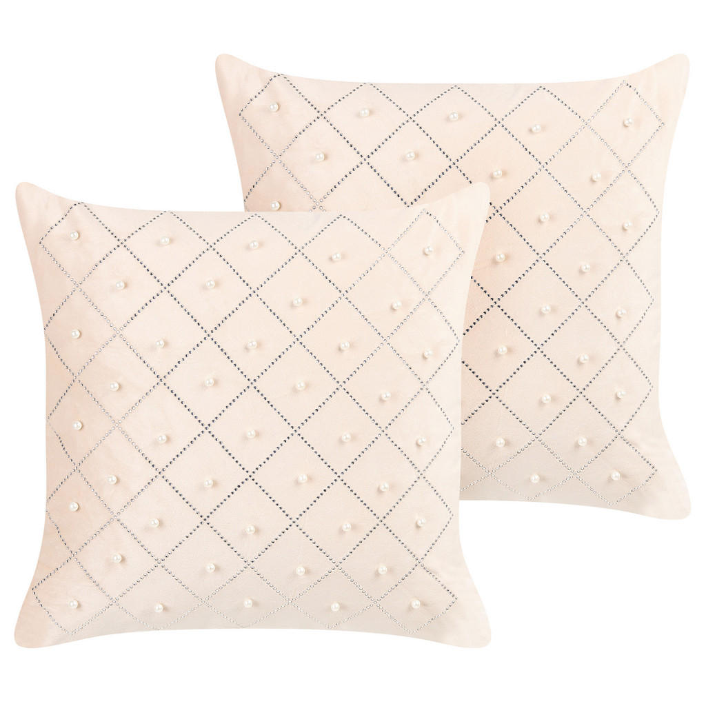 PERNĂ DECORATIVĂ set de 2 bej 45/45 cm Yarrow