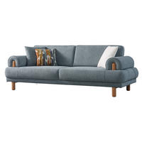 2-SITZER Sofa SADE, Grün - Grün, Leder/Holz (195/85/85cm) - Villa Möbel