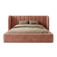 POLSTERBETT GONDO 200x200 cm, Hellrosa - Pink, Textil (200/200cm) - Fedve