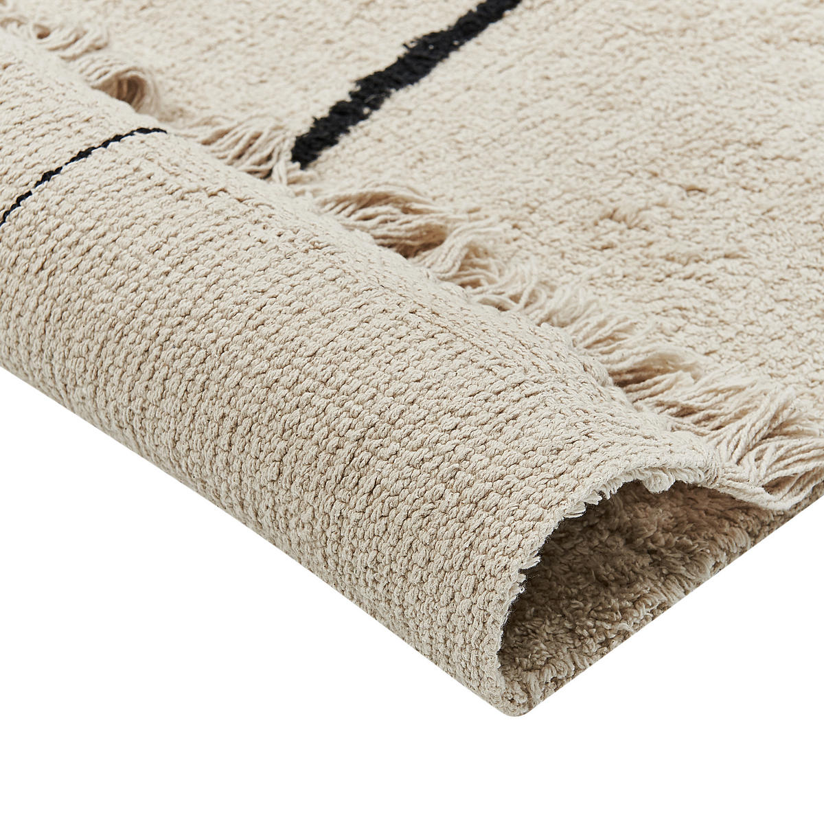KORTLUGGAD MATTA Nuru 200/140 cm - Beige, Textil (140/200cm) - Beliani