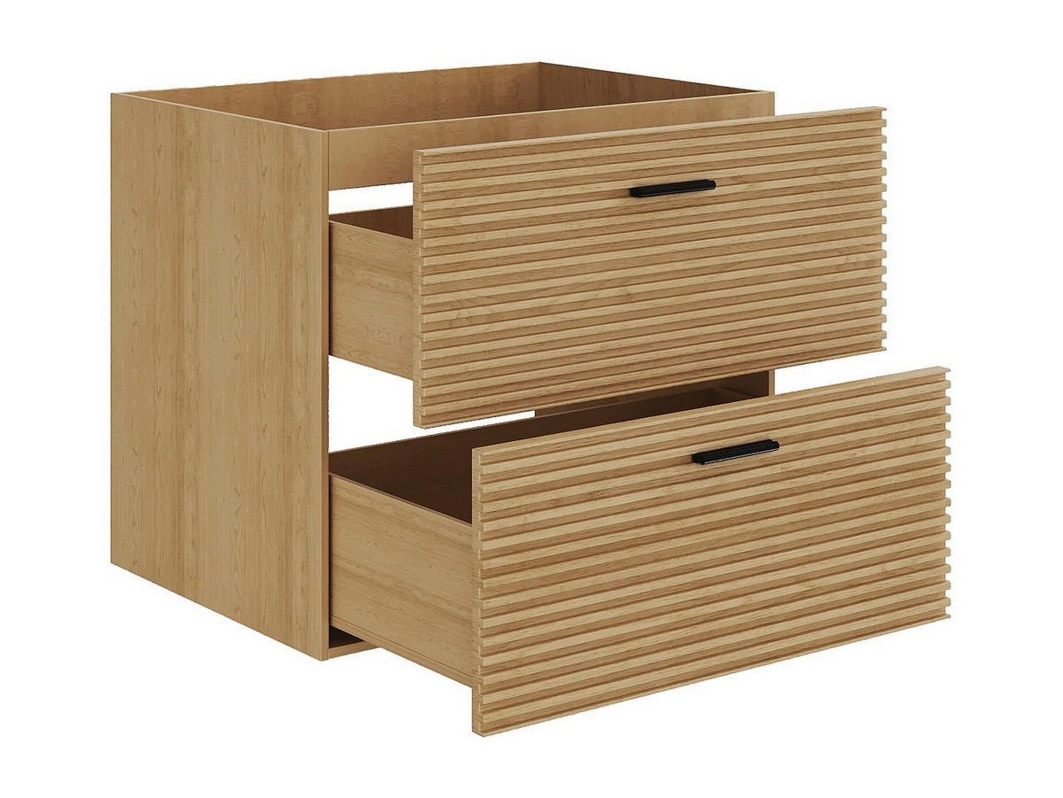 WASCHBECKENUNTERSCHRANK - 60 cm x 46 cm - holz - naturfarben hell Sarone - Naturfarben, Holz (60/55/46cm) - Vente-Unique
