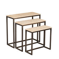 BEISTELLTISCH Zoah Schwarz 70/29/65cm 3er-Set - Schwarz, Metall (70/29/65cm) - PTMD Collection