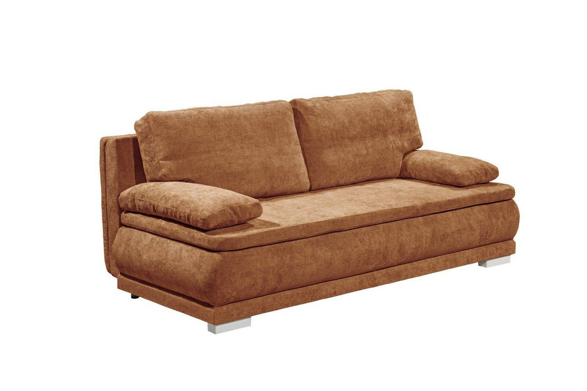 SCHLAFSOFA 2-Sitzer mit Bettkasten und Schlaffunktion - Braun/Weiß, Holz/Holzwerkstoff (211/92/108cm) - ed exciting design