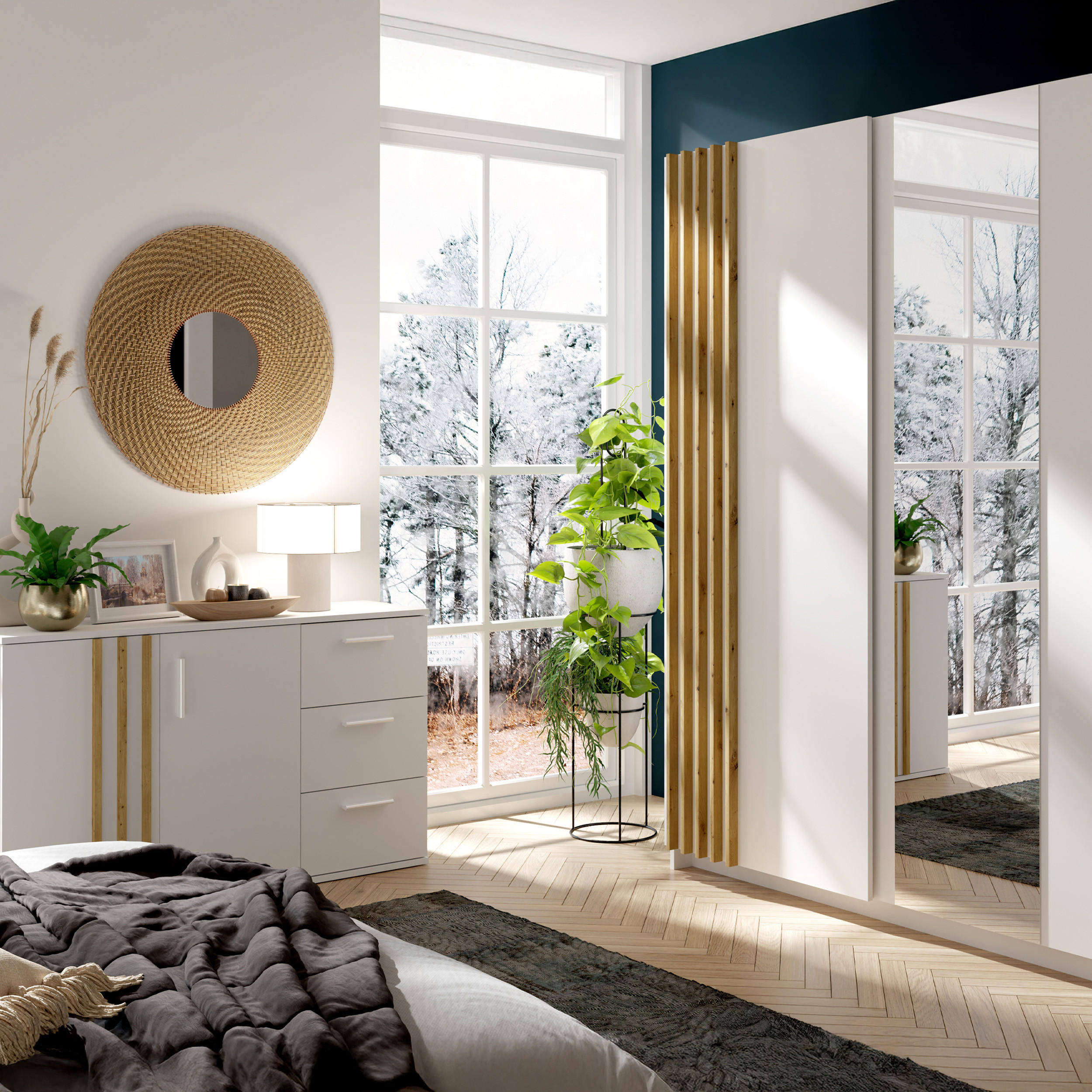 KOMMODE FERIO Kombikommode, Modern - Weiß, Holzwerkstoff (120/73/35cm) - KONSIMO®