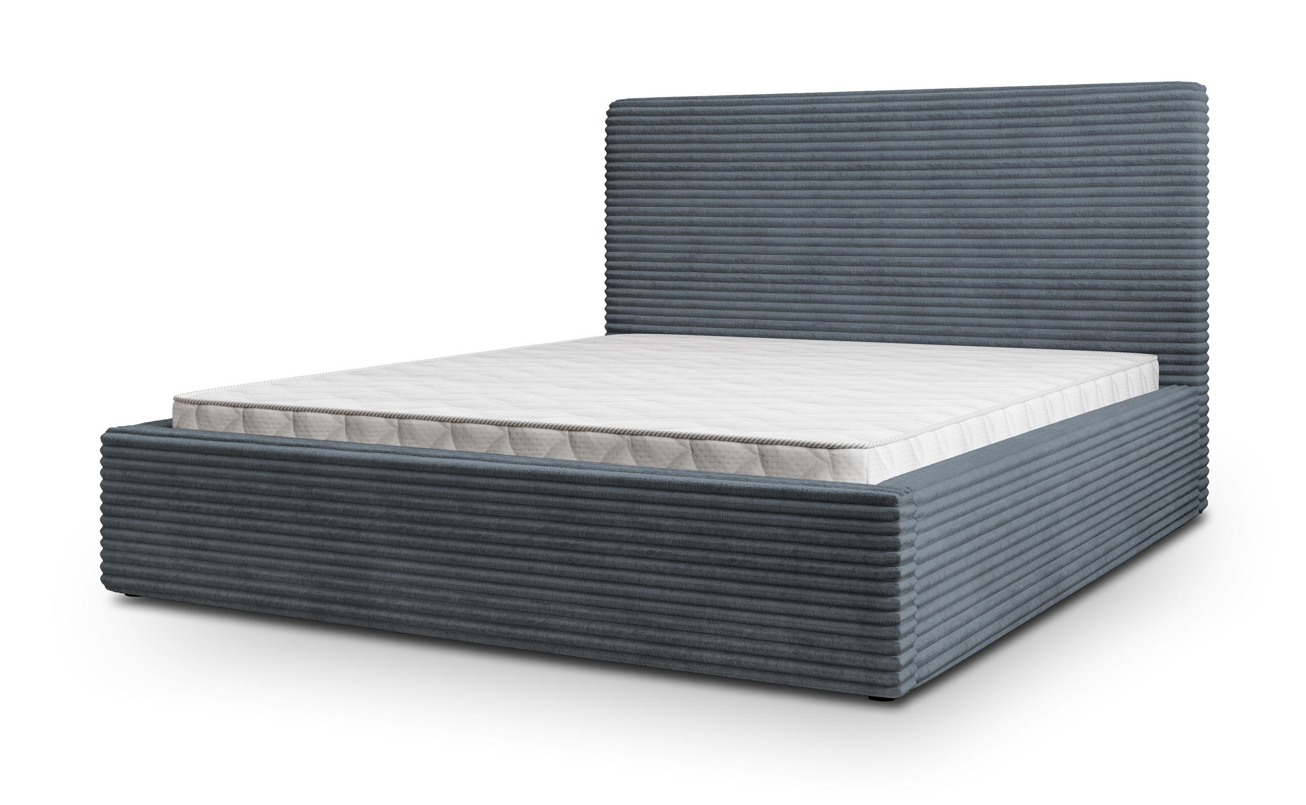 POLSTERBETT MIRETTI 140x200 cm mit Bettkästen - Grau - Grau, Holz (140/200cm) - MASSENO