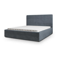 POLSTERBETT MIRETTI 140x200 cm mit Bettkästen - Grau - Grau, Holz (140/200cm) - MASSENO