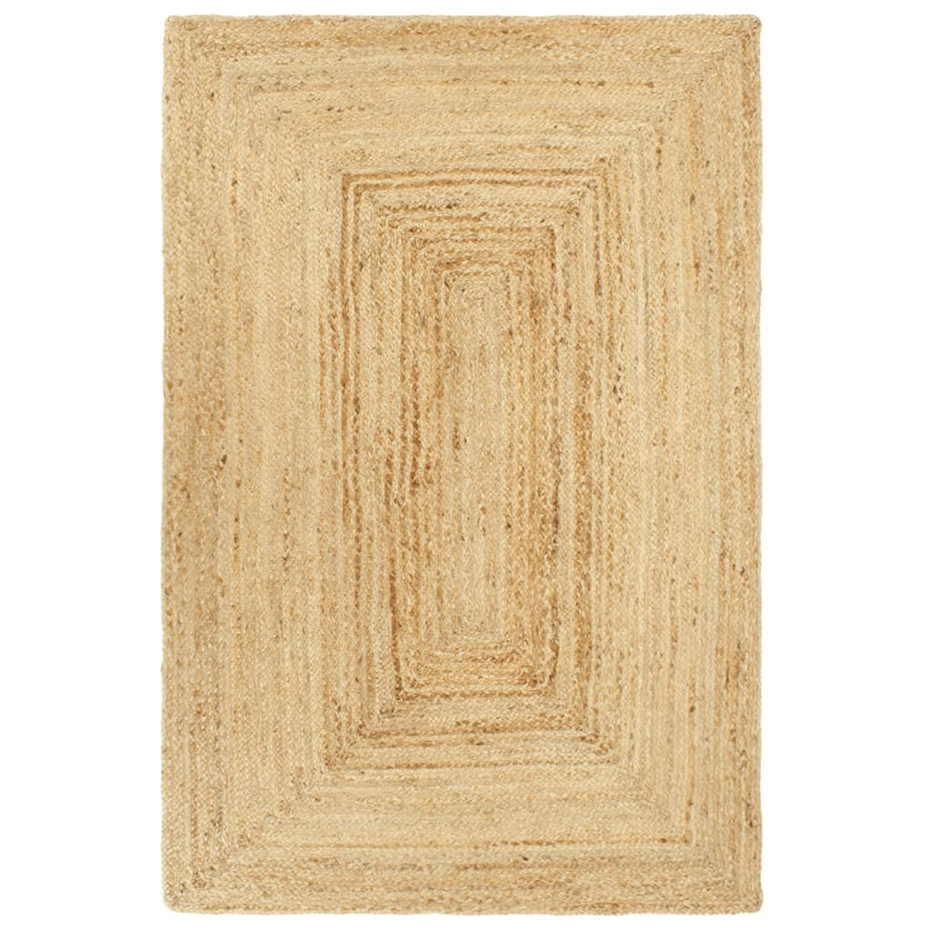 HANDWEBTEPPICH Rechteckig 200/300 cm aus Geflochtene Jute Natur - Naturfarben, Textil (200/300cm) - vidaXL