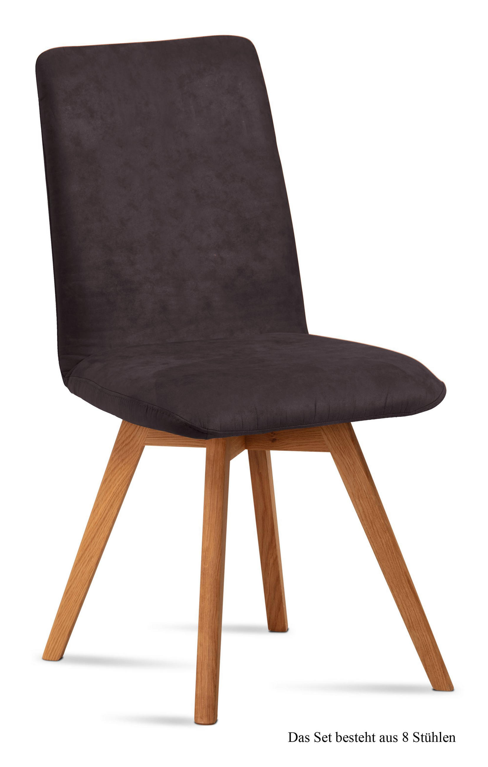 ESSZIMMERSTUHL (8er-Set) Dilga 47x92x60 Schwarz/Espresso - Eichefarben/Dunkelbraun, Kunststoff (60/92/47cm) - 58aufmkessel