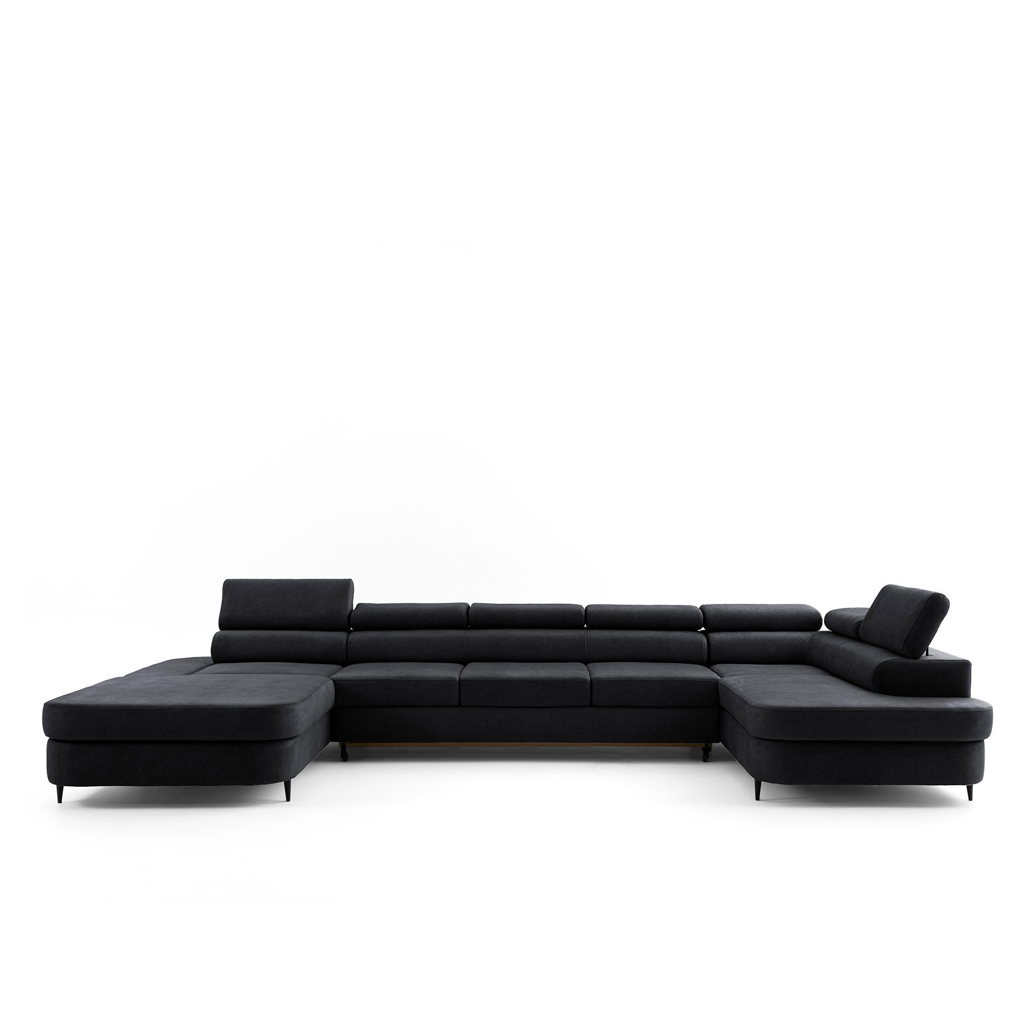 Muffo Ecksofa Dunkelgrau 400x91x203 cm