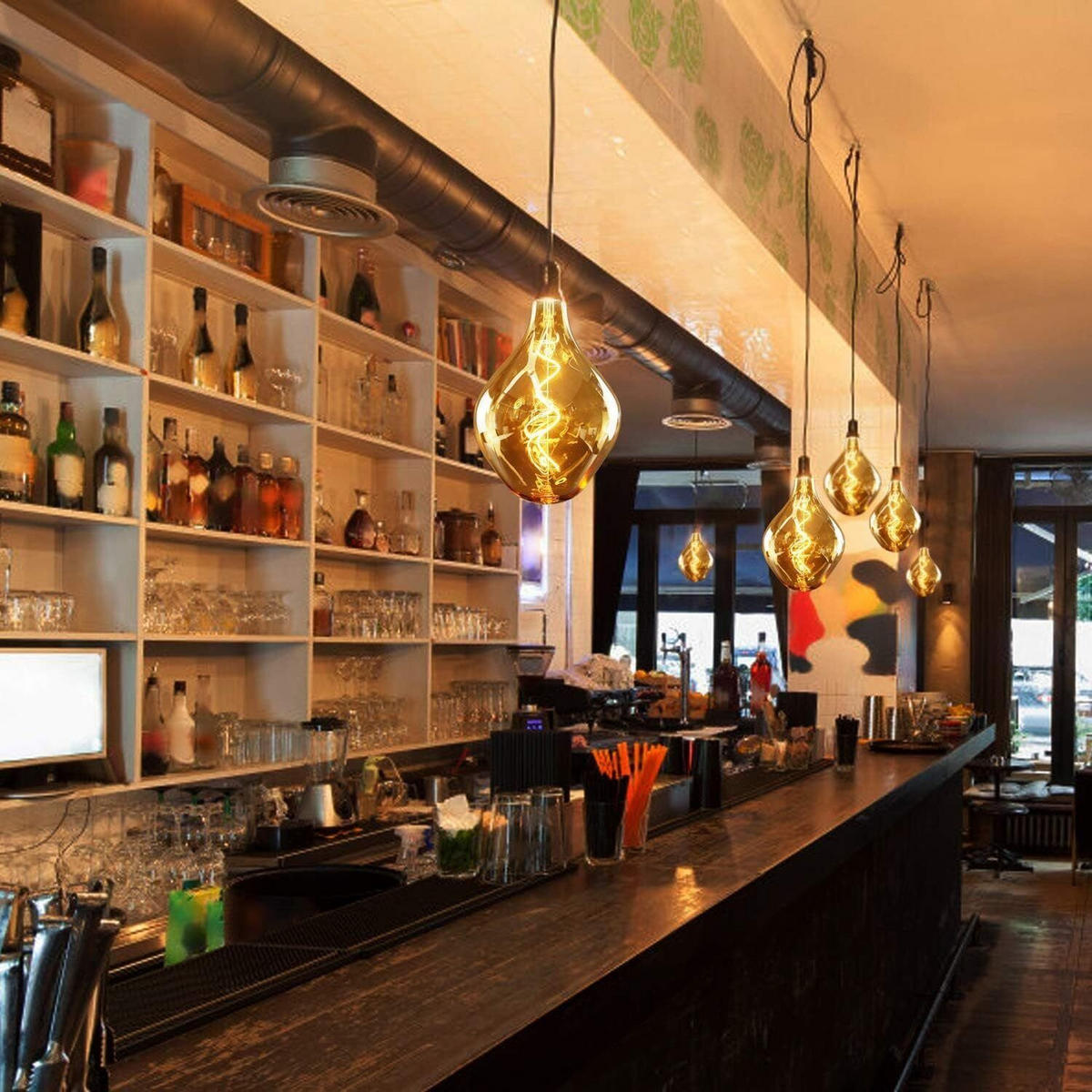 LED-LEUCHTMITTEL Altena II 27/17.5/17.5cm - Braun, Glas (17.5/17.5cm) - Nettlife