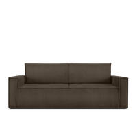 SCHLAFSOFA NAPI in Pet Friendly Cord-Stoff, braun - Schwarz/Braun, Textil (228/89/101cm) - KONSIMO®