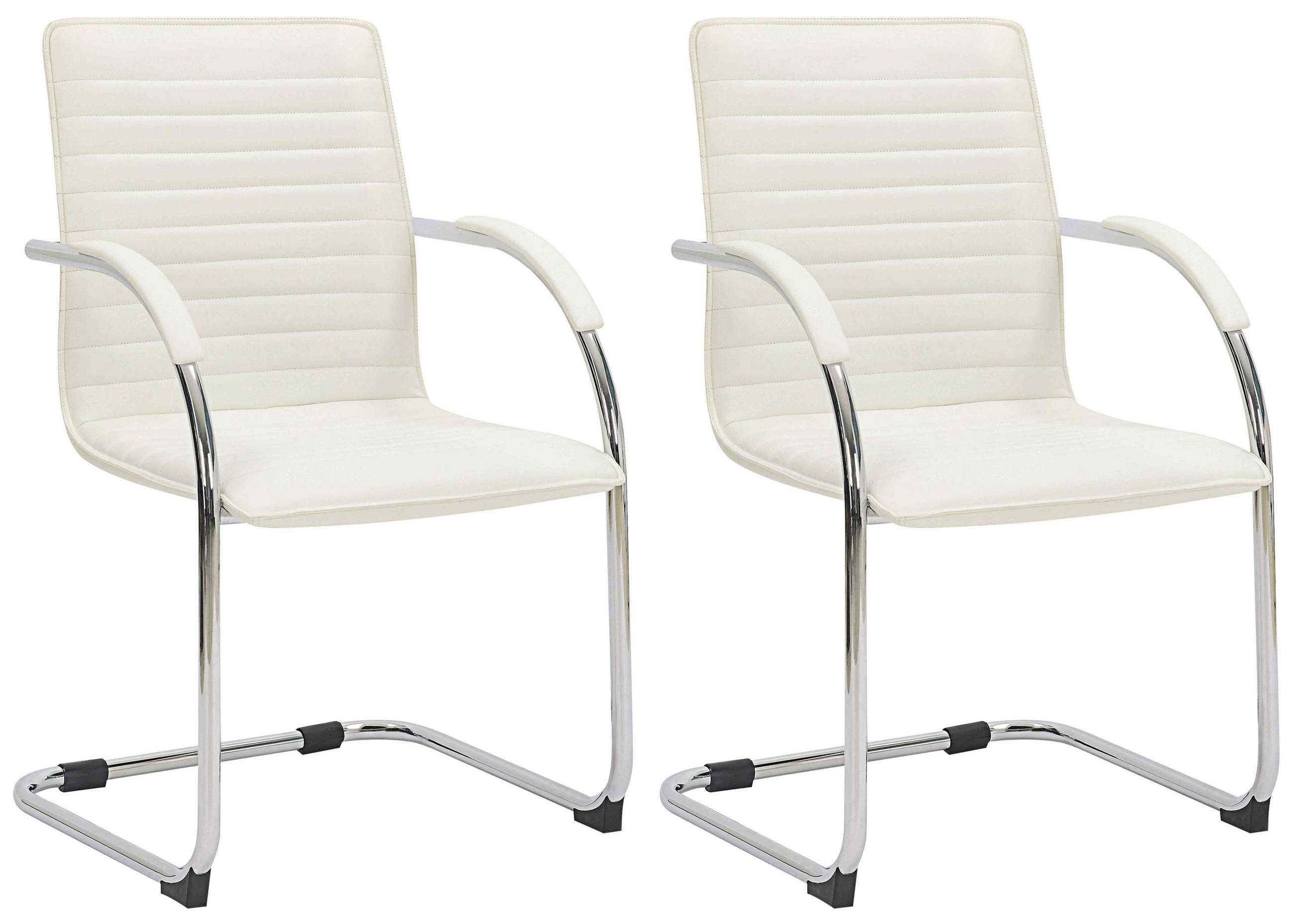 SCHWINGSTUHL 2er Set Lederlook creme - Creme, Textil/Metall (56/95/60cm) - CLP