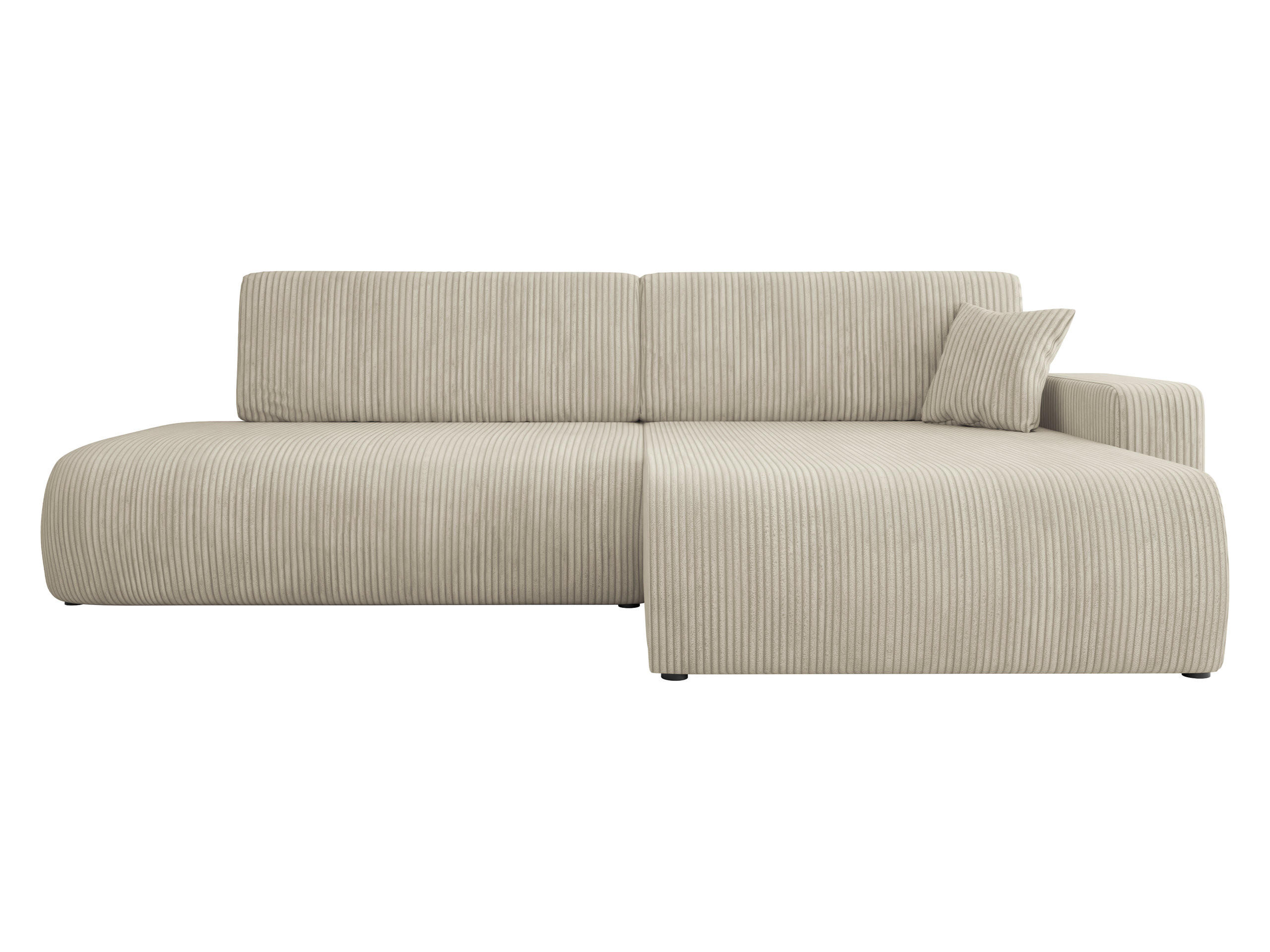ECKSOFA Piano O Cord - Beige/Schwarz, Holz/Kunststoff (262/145cm) - MIRJAN24