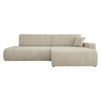 ECKSOFA Piano O Cord - Beige/Schwarz, Holz/Kunststoff (262/145cm) - MIRJAN24
