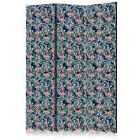 PARAVENT Einseitig Bedruckter 3-tlg 135x172 cm Kois und Bl tter - Multicolor, Holz/Textil (135/172/3cm) - Muralo
