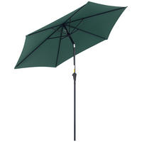 SONNENSCHIRM DE-05548 Mit Handkurbel, neigbar Dunkelgrün - Dunkelgrün, Metall (260/260cm) - ComfortXL