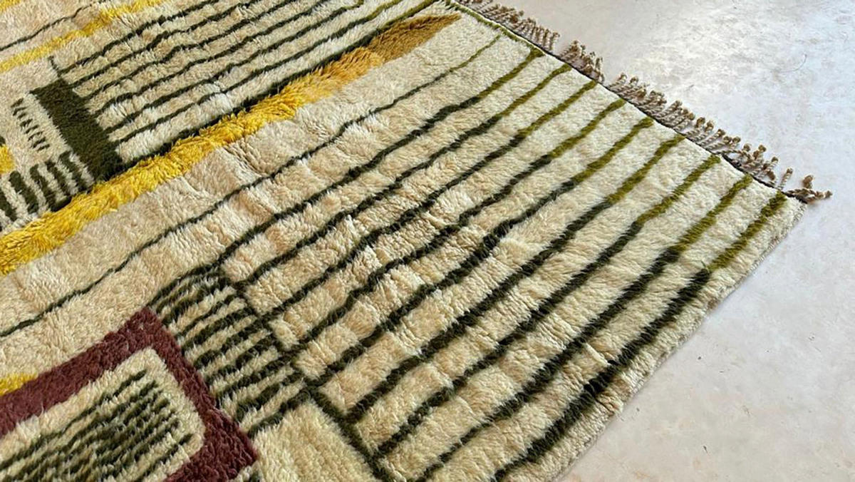 BERBERTEPPICH aus Marokko modern 140x 200 cm - Multicolor, Naturmaterialien (140/200cm) - AFK Living