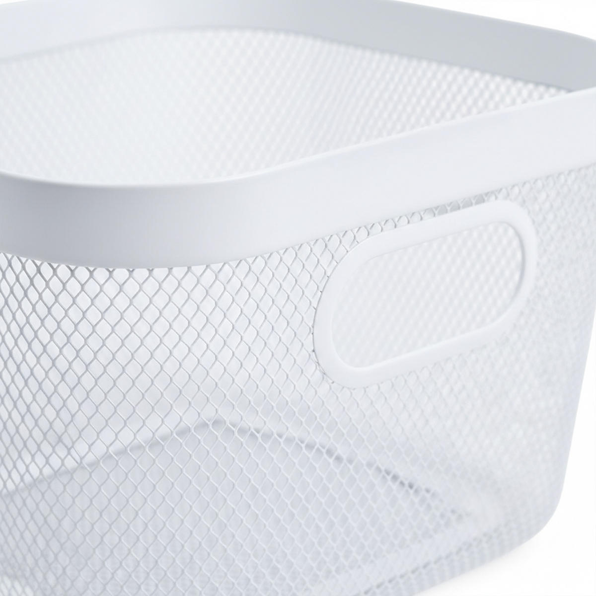ÚLOŽNÝ kôš - biela, kov (24.5/24/17cm) - Relaxdays