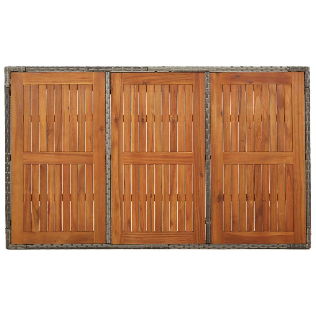 GARTEN-ESSGRUPPE 7-teilig Mit Kissen Grau Poly Rattan - Grau, Kunststoff - vidaXL