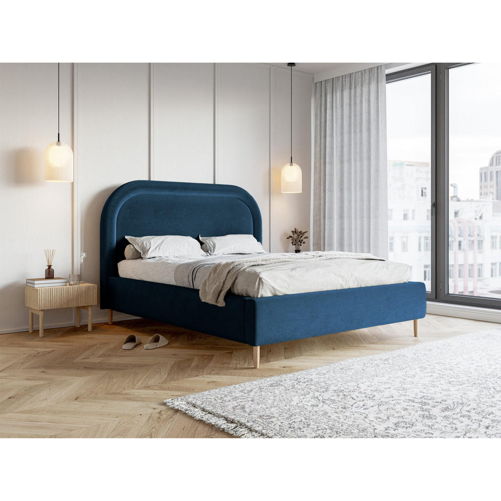 Thumbnail - Selsey Polsterbett, Dunkelblau, Textil, 2-Sitzer, 140x200 cm, Schlafzimmer, Betten, Polsterbetten