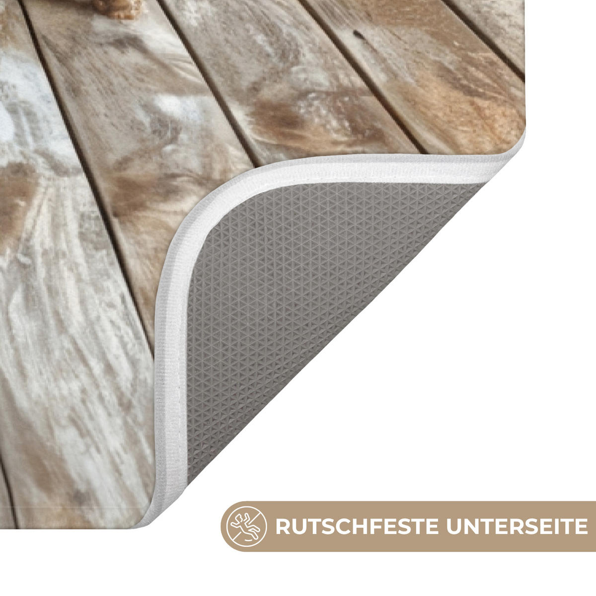 KOUPELNOVÁ PŘEDLOŽKA Osel - Zvířata - Vana - Pěna 60x90 cm - krémová, textil/plast (60/90cm)