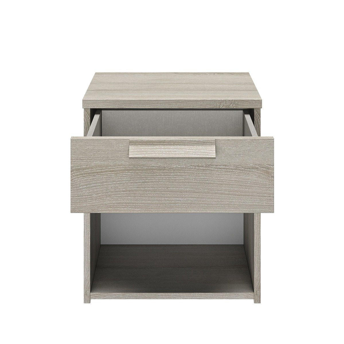 NACHTTISCH 1 Schublade Cyrus - Französische Herstellung - 43/36/50 cm - Grau, Holzwerkstoff (36/50/43cm) - Calicosy
