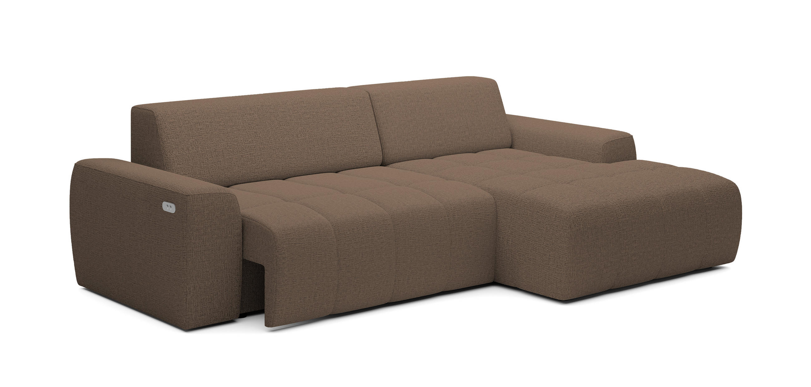 Thumbnail - DomoHome Ecksofa, Cappuccino, Textil, Rechteckig, 265x172 cm, Wohnzimmer, Sofas & Couches, Wohnlandschaften, Ecksofas