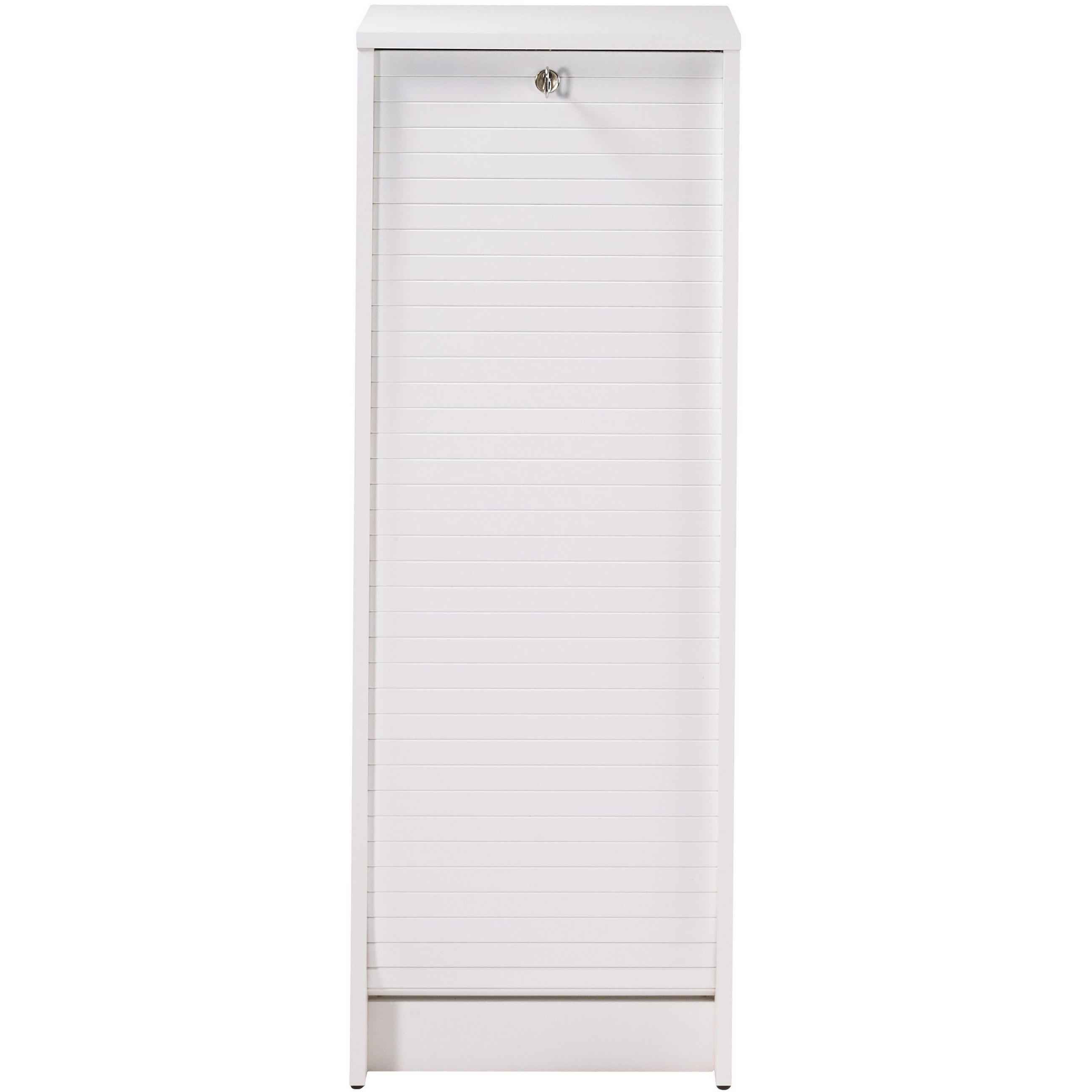 AKTENSCHRANK mit Rolladentür 38,5/35/104cm - Weiß, Holzwerkstoff (35/104/38.5cm) - Simmob