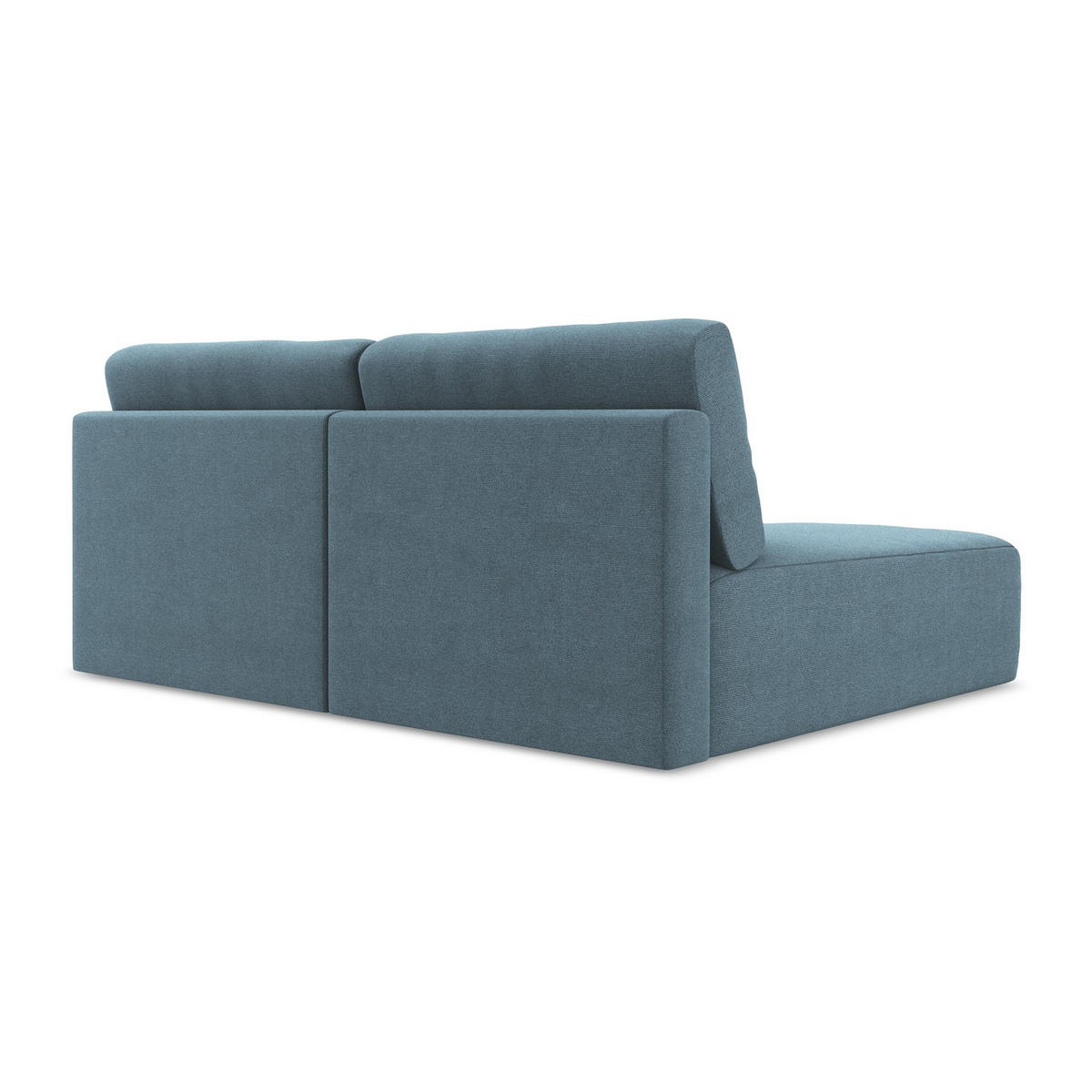 ECKSOFA mit Schlaffunktion links Strukturstoff Stoff Blau - Blau/Schwarz, Kunststoff/Textil (149/210cm) - LaMiaSofa