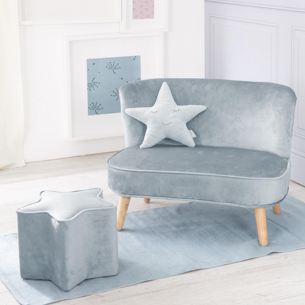 Thumbnail - Roba Kindersofa, Hellblau, Textil, Füllung: Polyester, 70x50x48 cm, Kinder- & Jugendzimmer, Kindermöbel, Kindersitzmöbel...