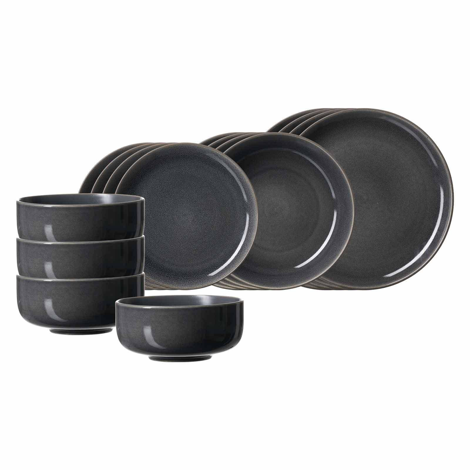 EINSTEIGER-SET Toledo grau 16er Set - Grau, Keramik (1/1/1cm) - Ritzenhoff Breker