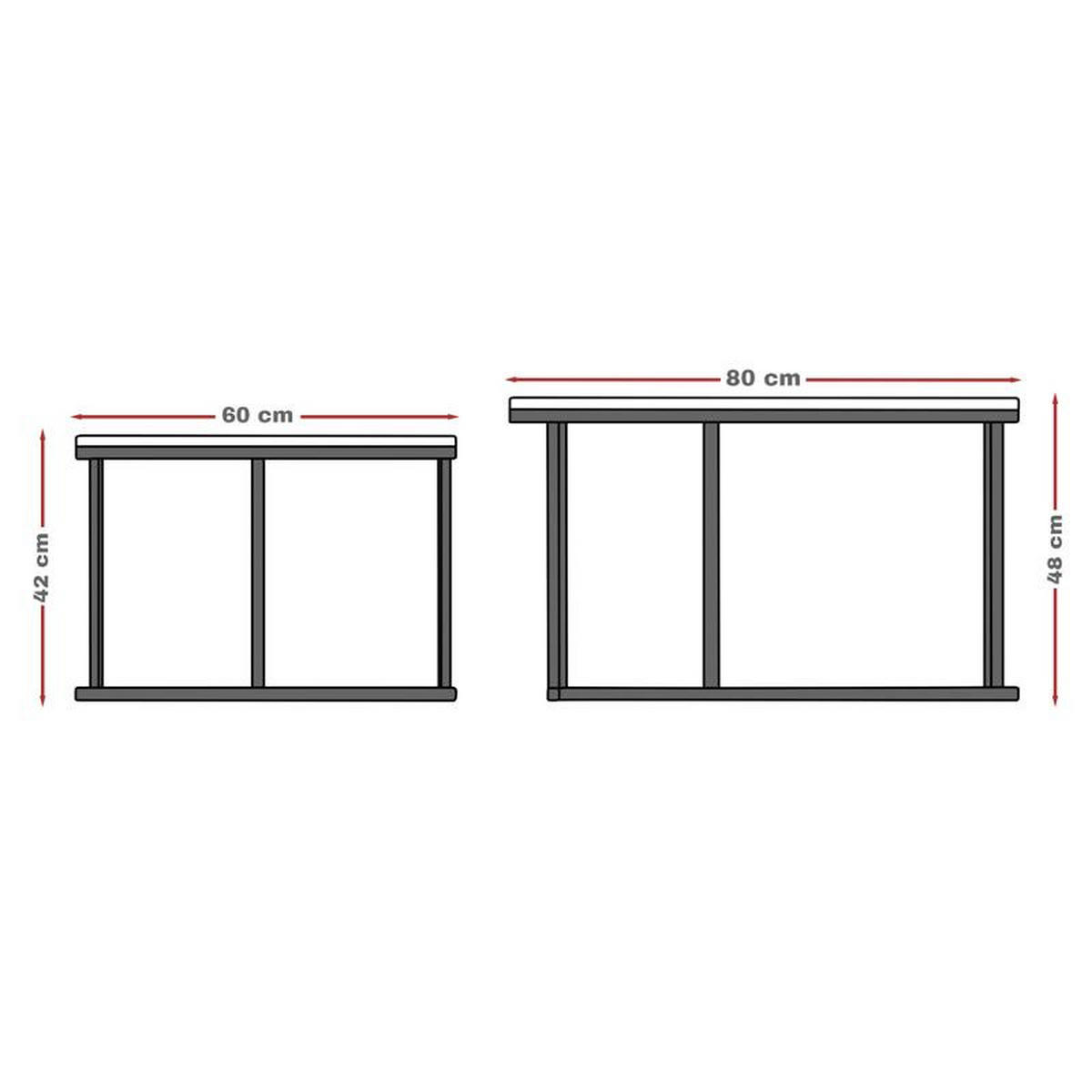 LAVO Couchtisch rund 2-in-1, Kaschmir - Kaschmir/Schwarz, Metall (70/70/48cm) - Idohome