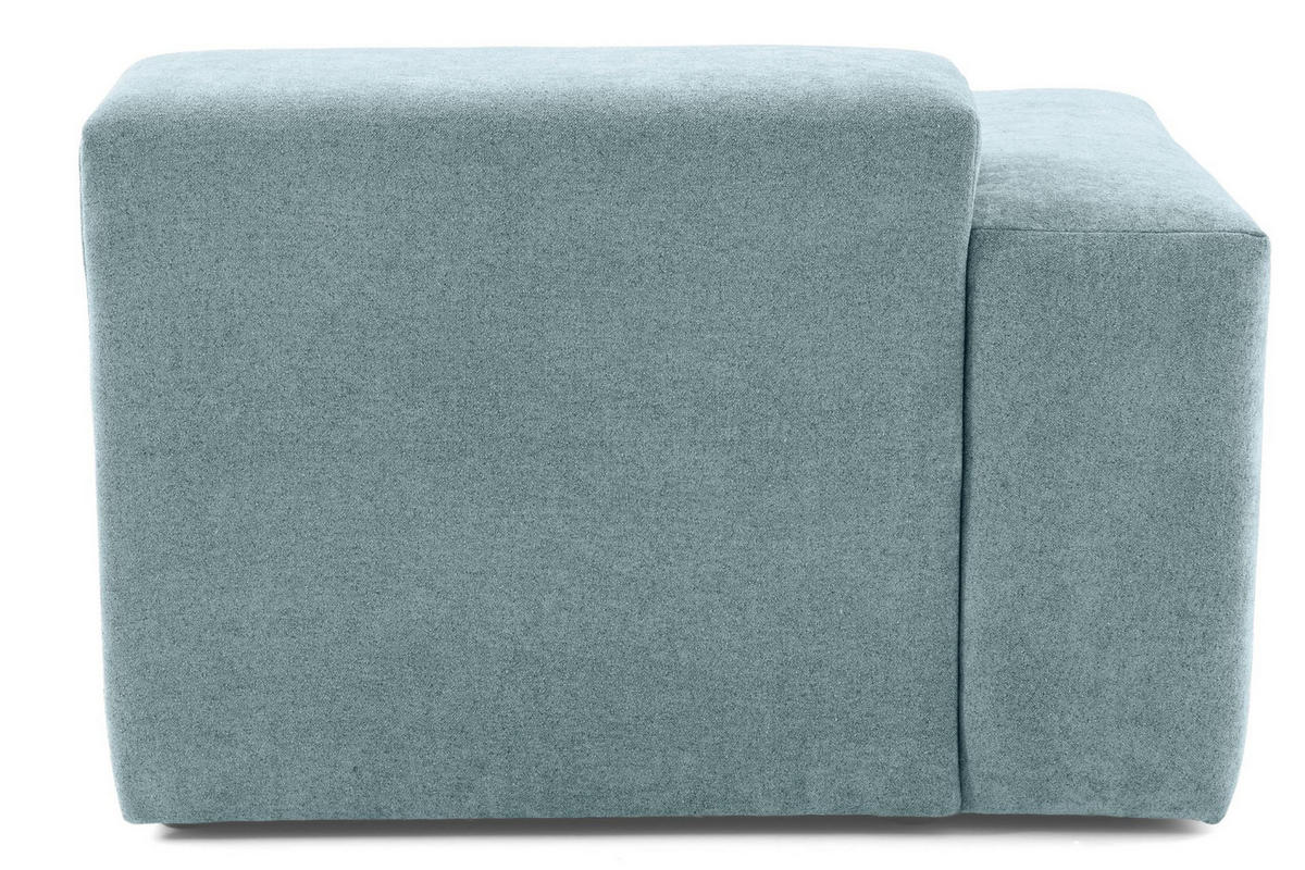 4-SITZER modulares Sofa HEAVEN SET 4 Rechts, Breite 335 cm Webstoff Blaugrau - Blaugrau/Schwarz, Holz/Kunststoff (102/71/335cm) - Muffo