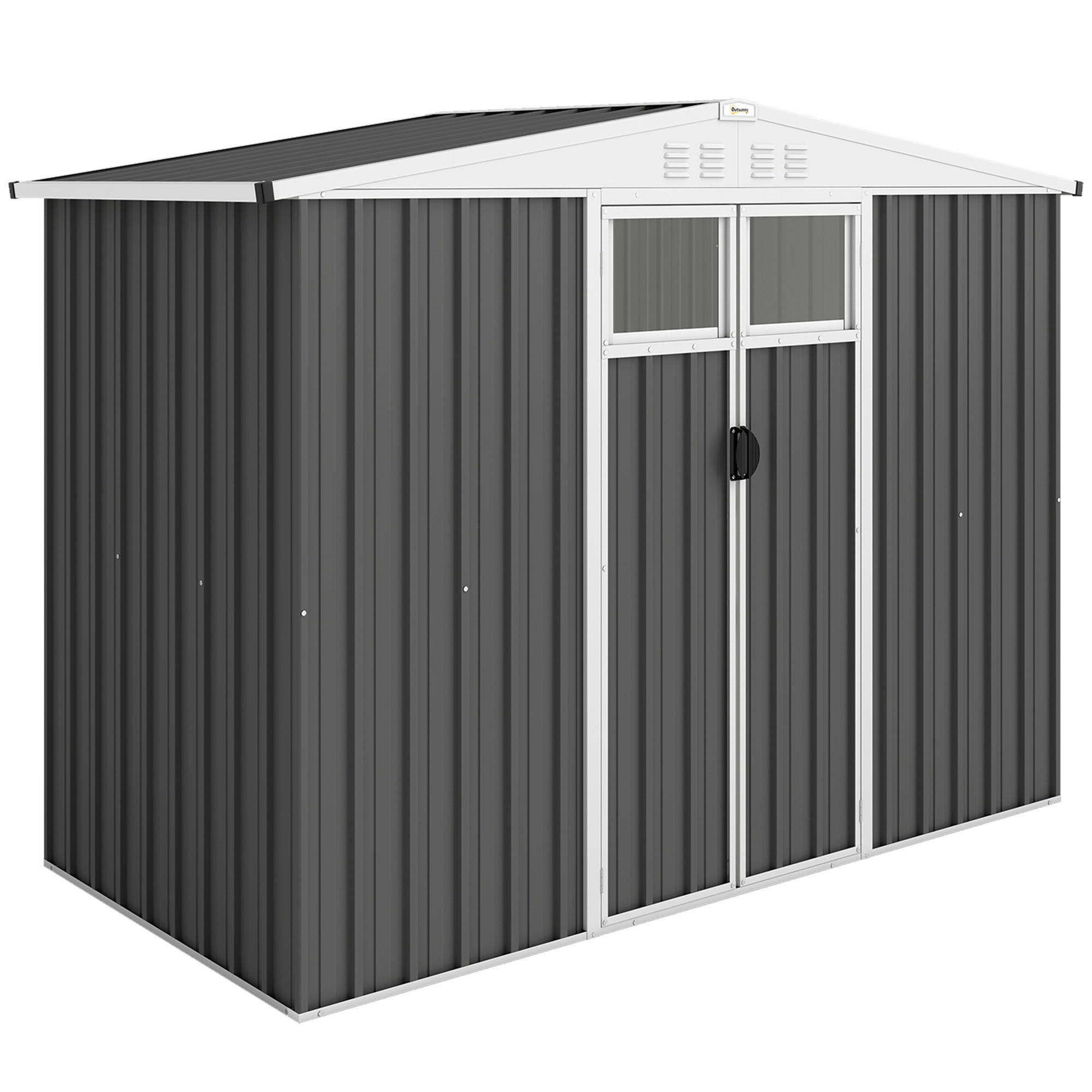 GARTENHAUS Grau 1 Stück - Grau, Kunststoff/Metall (117/180/246cm) - GiPP