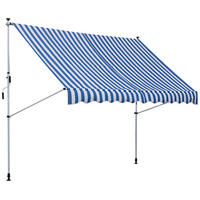 MARKISE, Grün+Weiß, Aluminium, Stahl, Polyester - Blau, Metall (150/280/300cm) - Outsunny