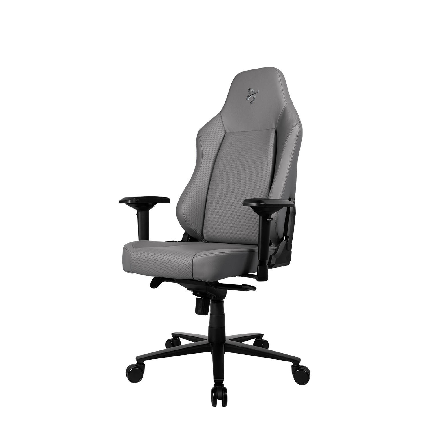 GAMINGSTUHL Primo Premium Leder Anthrazit - Anthrazit/Schwarz, Leder/Metall (74/135/52cm) - Arozzi