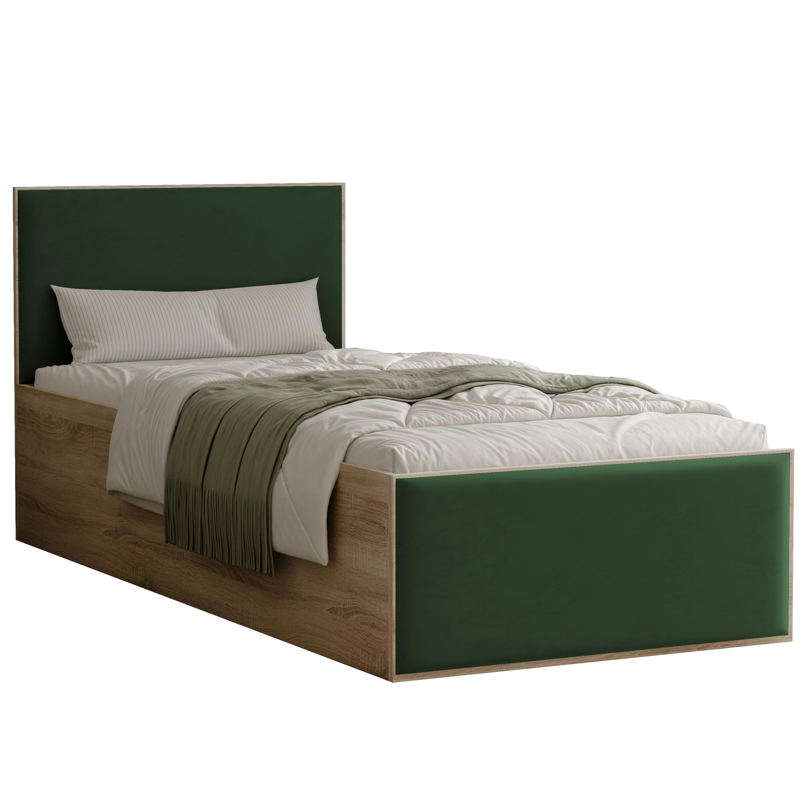 Idohome Polsterbett Dunkelgrün 90x200 cm