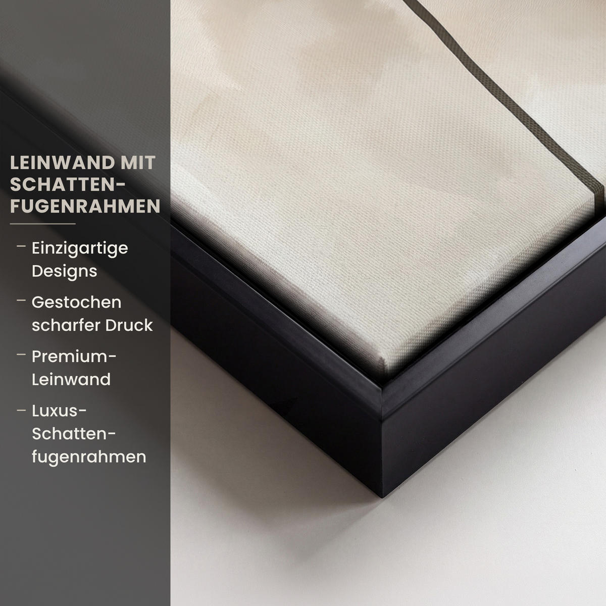 LEINWAND Bilder mit Rahmen - Blume - Beige - Farbe - Schatten - 20x30 - Creme, Textil (20/30cm) - MuchoWow