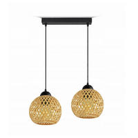 PENDELLEUCHTE BOHO - Beige/Schwarz, Holz/Metall (13/42/100cm) - kiki design