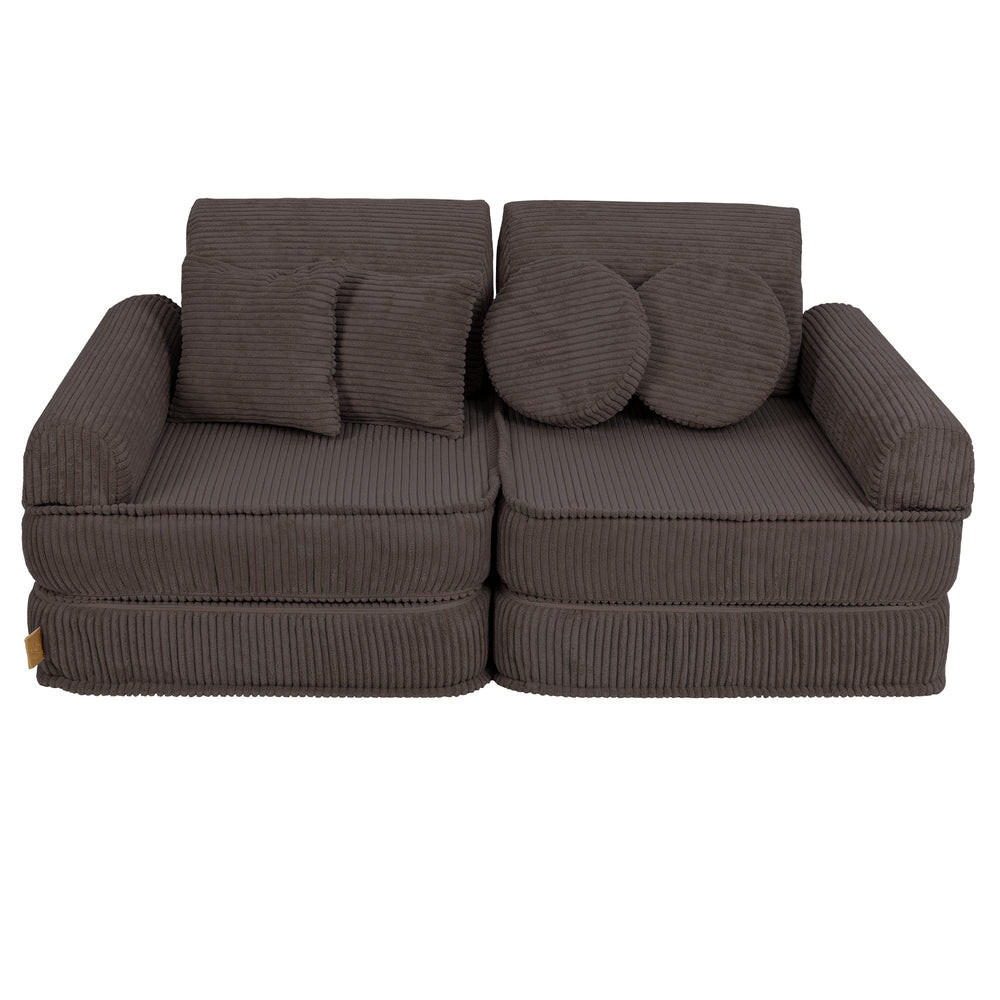 KINDERSOFA AESTHETIC 120 cm Cord Braun 10 Stk - Braun, Textil (60/12.5/120cm) - MeowBaby